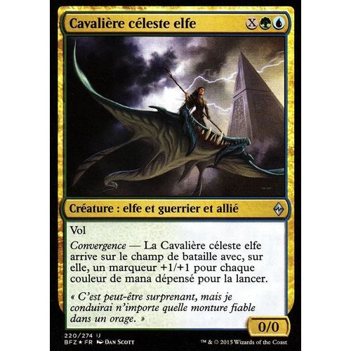 Cavalière Céleste Elfe - Foil - La Bataille De Zendikar Vf - U - 220/274