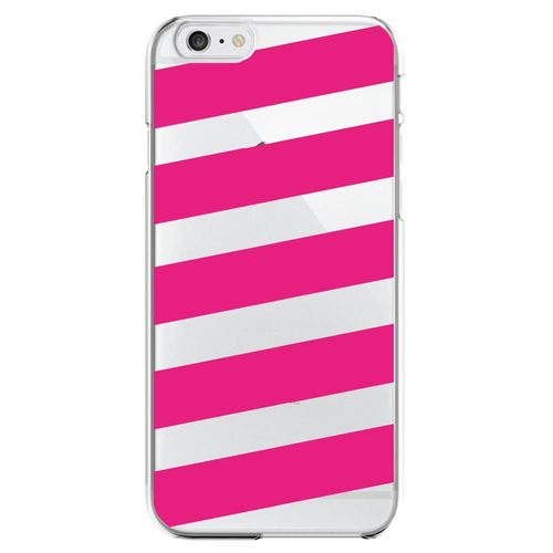 Coque Rigide Pour Apple Iphone 6 Plus Avec Impression Motifs Bandes Fushias