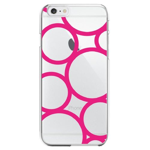 Coque Rigide Pour Apple Iphone 6 Plus Avec Impression Motifs Ronds Fushias