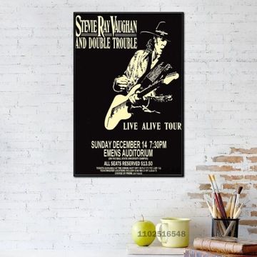 Affiche en toile double problme Stevie Ray Vaughan,mpressi...