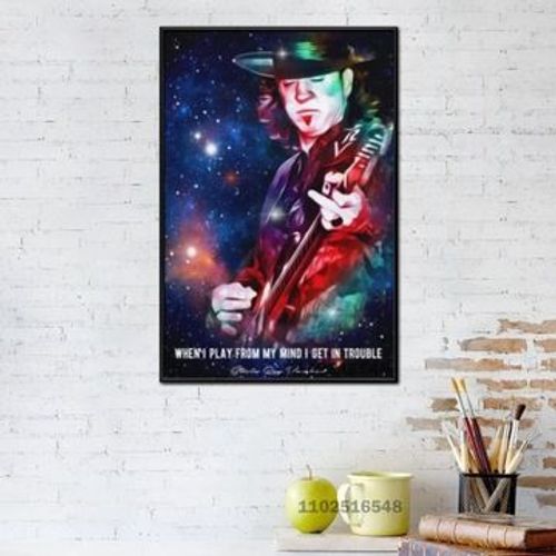 Affiche en toile double probl¿¿me Stevie Ray Vaughan,mpression murale Poster pour salon chambre ¿¿ coucher d¿¿cor sans cadre(70*90cm)