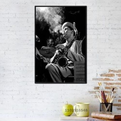 Affiche en toile Dexter Gordon, affiche de peinture Saint,mpression murale Poster pour salon chambre ¿¿ coucher d¿¿cor sans cadre(100*150cm)