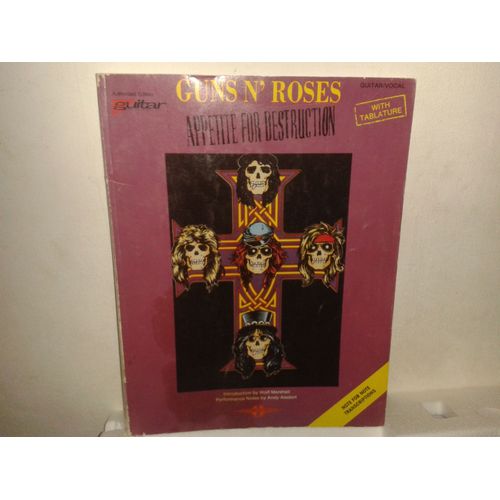    Guns N Roses Appetite For Destruction Guitar/Vocal/Tablature 