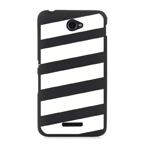Coque Souple Pour Sony Xperia E4 Avec Impression Motifs Bandes Blanches
