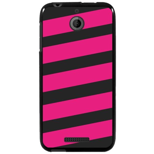 Coque Souple Pour Htc Desire 510 Avec Impression Motifs Bandes Fushias