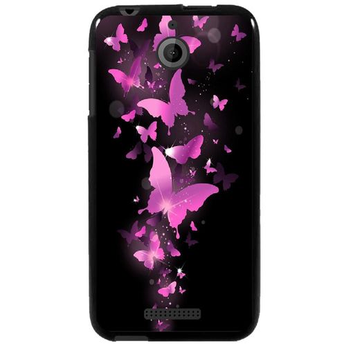 Coque Souple Pour Htc Desire 510 Avec Impression Motifs Papillons Fushias