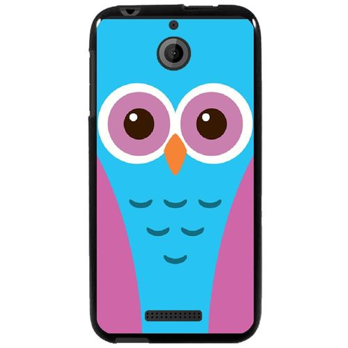 Coque Souple Pour Htc Desire 510 Avec Impression Motifs Chouette Bleue Et Rose
