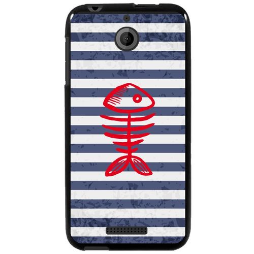 Coque Souple Pour Htc Desire 510 Avec Impression Motifs Squelette Poisson