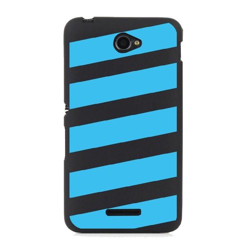 Coque Souple Pour Sony Xperia E4 Avec Impression Motifs Bandes Bleues
