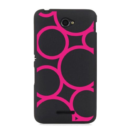 Coque Souple Pour Sony Xperia E4 Avec Impression Motifs Ronds Fushias