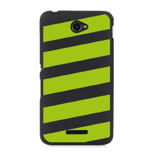 Coque Souple Pour Sony Xperia E4 Avec Impression Motifs Bandes Vertes