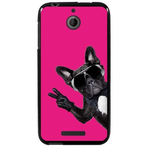 Coque Souple Pour Htc Desire 510 Avec Impression Motifs Chien À Lunettes Sur Fo