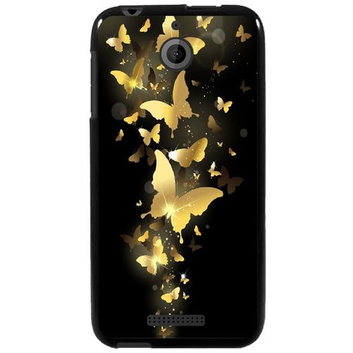 Coque Souple Pour Htc Desire 510 Avec Impression Motifs Papillons Dorés