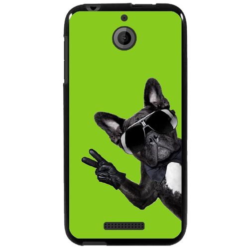 Coque Souple Pour Htc Desire 510 Avec Impression Motifs Chien À Lunettes Sur Fo