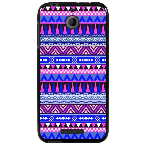 Coque Souple Pour Htc Desire 510 Avec Impression Motifs Aztèque Bleu Et Violet