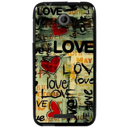 Coque Souple Pour Htc Desire 510 Avec Impression Motifs Love Vintage