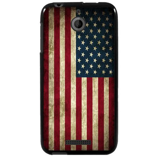 Coque Souple Pour Htc Desire 510 Avec Impression Motifs Drapeau Usa Vintage