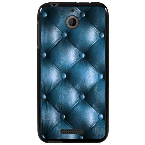 Coque Souple Pour Htc Desire 510 Avec Impression Motifs Effet Capitonné Bleu