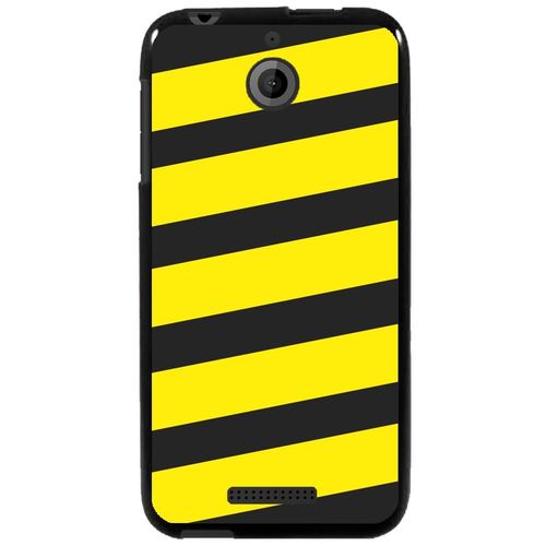 Coque Souple Pour Htc Desire 510 Avec Impression Motifs Bandes Jaunes