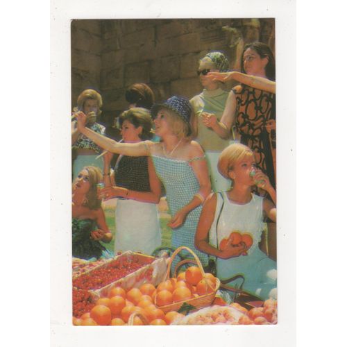 Carte Postale Fruits Du Liban Office Fruitier Libanais Beyrouth Fruit Orange Marché Au Fruits Animée
