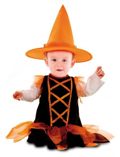 Deguisement Bebe Sorciere Orange Halloween Taille 7 A 12 Mois 1 An Rakuten