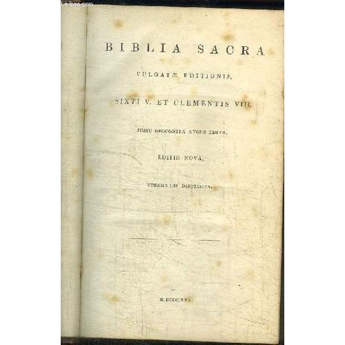 Biblia Sacra Vulgatae Editionis / Novum Jesu Christi Testamentum Vulgatae Editionis