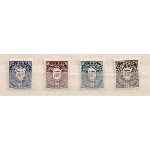Cameroun- 4 Timbres Neufs- Chiffre Taxe- Faciale 4f, 5f, 10f Et 20f