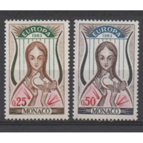 Monaco 1965: Deux Timbres Europa N° 618 Et 619