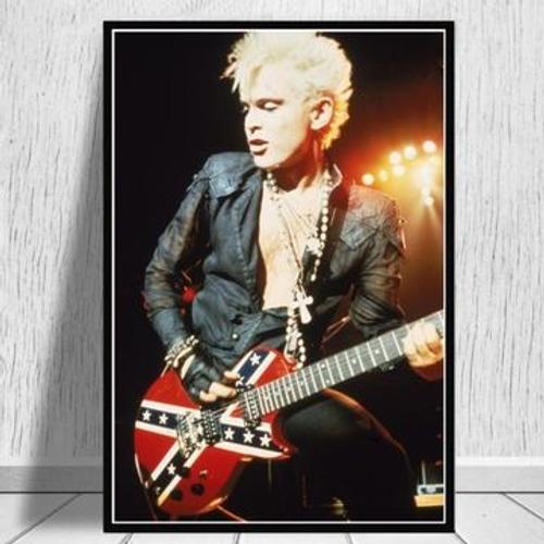 Billy Idol Rebel Scream Toile Affiche Affiches o,mpression murale Poster pour salon chambre ¿¿ coucher d¿¿cor sans cadre(70*90cm)