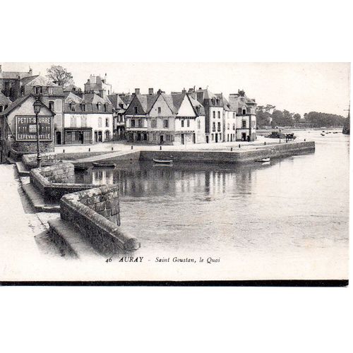 Auray, Saint Goustan, Le Quai - Carte Ancienne 56 Morbihan (Publicité Petit-Beurre Lefèvre - Utile - Lu)