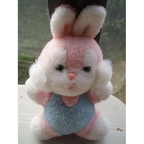 Lapin Rose Salopette Bleue Nounours