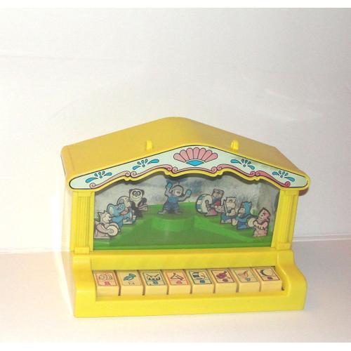 Piano Musical Avec Orchestre Animaux Automate Ancien Jouet Vintage Suntoy Mcnamaras 30cm