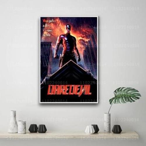 D¿¿cor d'affiche en toile de film Daredevil Punisher,mpression murale Poster pour salon chambre ¿¿ coucher d¿¿cor sans cadre(100*150cm)