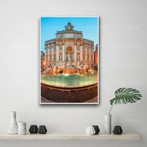 Affiche sur toile carr¿¿e d¿¿corative Fontaine de Trevi,mpression murale Poster pour salon chambre ¿¿ coucher d¿¿cor sans cadre(100*150cm)