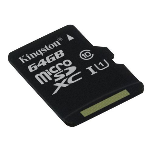 Kingston - Carte mémoire flash (adaptateur microSDXC vers SD inclus(e)) - 64 Go - Class 10 - microSDXC