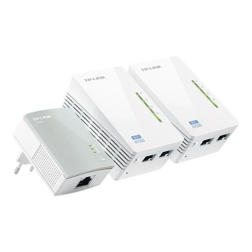 TP-Link TL-WPA4220T KIT AV500 Powerline Universal WiFi Range Extender, 2 Ethernet Ports, Network Kit - - kit d'adaptation pour courant porteur - - HomePlug AV (HPAV) - Wi-Fi - Branchement mural