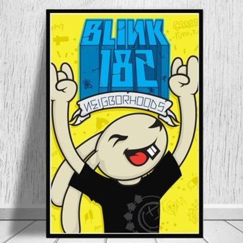 Affiche sur toile Blink 182 013 Hurlement australien,mpression murale Poster pour salon chambre ¿¿ coucher d¿¿cor sans cadre(70*90cm)