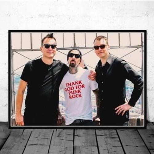 Affiche sur toile Blink 182 013 Hurlement australien,mpression murale Poster pour salon chambre ¿¿ coucher d¿¿cor sans cadre(70*90cm)