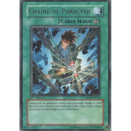 Yu-Gi-Oh - Chaîne De Paralysie - Csoc-Fr054 - Rare