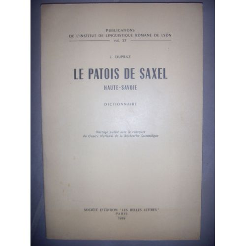 Le Patois De Saxel  Haute-Savoie