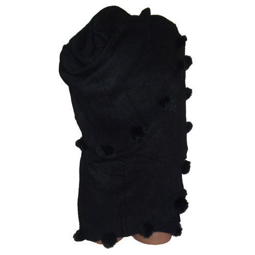 Poncho Cape Etole Avec Emmanchure Et Sur Cape - Pompon Fourrure