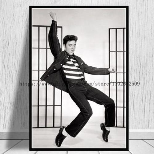 Affiche Elvis Presley sur toile - 0 plus grands succ¿¿s,mpression murale Poster pour salon chambre ¿¿ coucher d¿¿cor sans cadre(100*150cm)