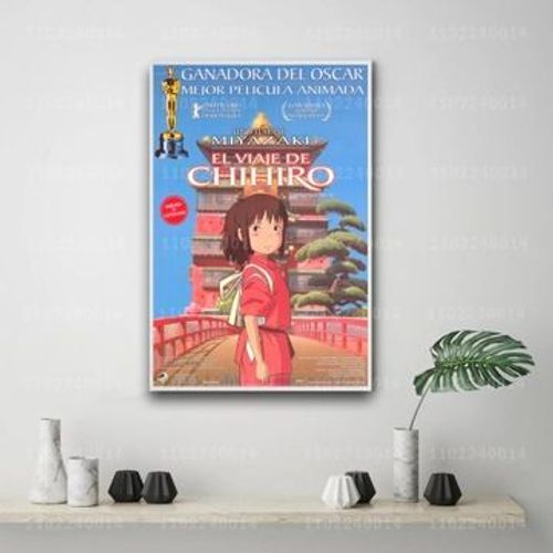 Affiche d¿¿corative sur toile dessin anim¿¿ Manga chihiro,mpression murale Poster pour salon chambre ¿¿ coucher d¿¿cor sans cadre(100*150cm)