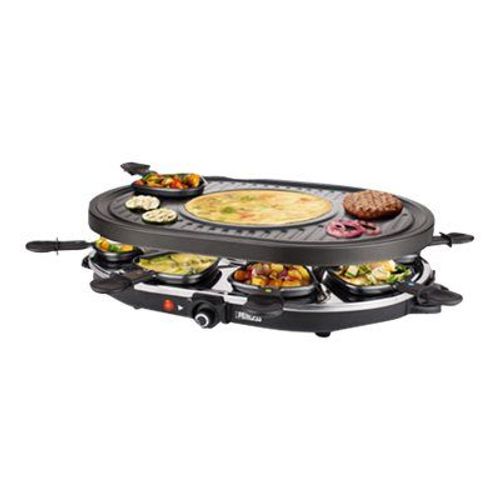 Princess Raclette 8 Oval Grill Party - Raclette/grill - 1.2 kWatt - noir