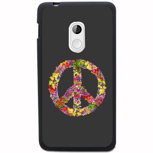Coque Souple Pour Acer Liquid Z200 Avec Impression Motifs Peace And Love Fleuri