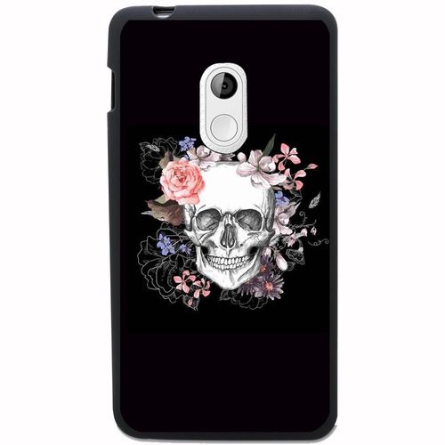 Coque Souple Pour Acer Liquid Z200 Avec Impression Motifs Skull Fleuri