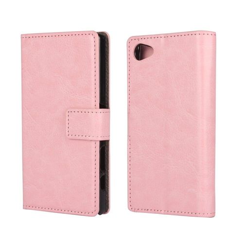Etui Type Portefeuille Pour Sony Xperia Z5 Compact Rose Avec Rabat Latéral Artic