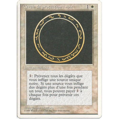 Carte Magic - Cercle de protection : noir - 4ème édition 14/378