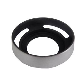 vhbw Pare-soleil pour objectif 49mm - Cache, argent, métal, rond