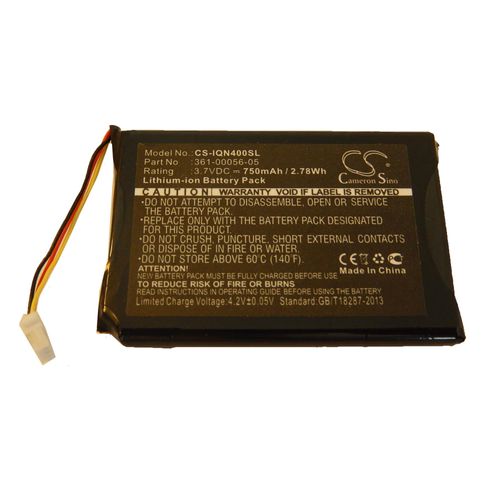 Batterie Vhbw 750mah (3.7v) Pour Navi Gps Ortung Garmin Nüvi 40, 40lm, 52, 52lm. Remplace: 361-00005-05.